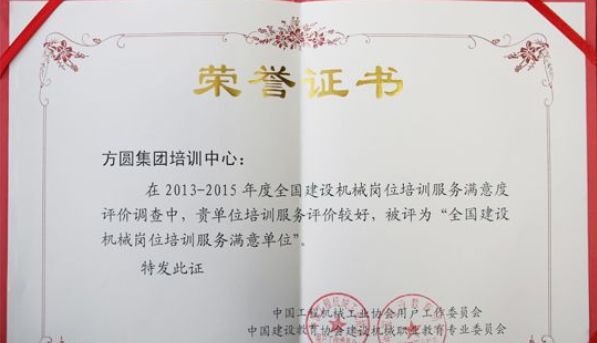 方圓集團(tuán),榮譽證書